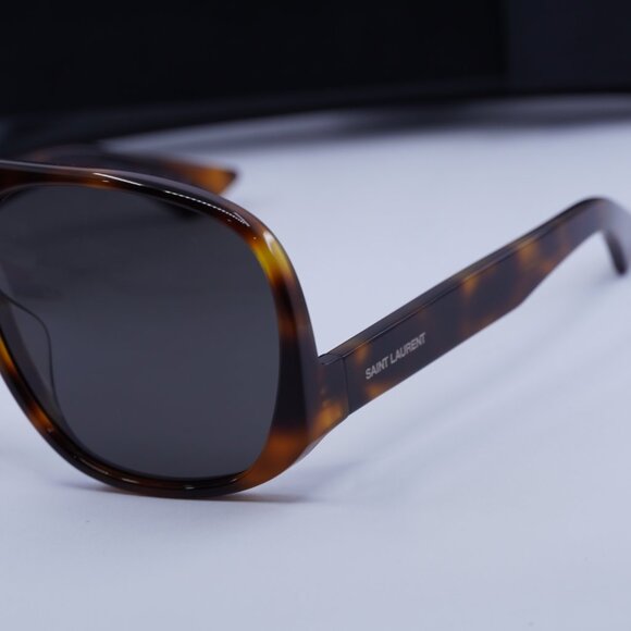 Saint Laurent SL652/F SOLACE 002 Aviator Sunglasses - Havana/Black main image 5